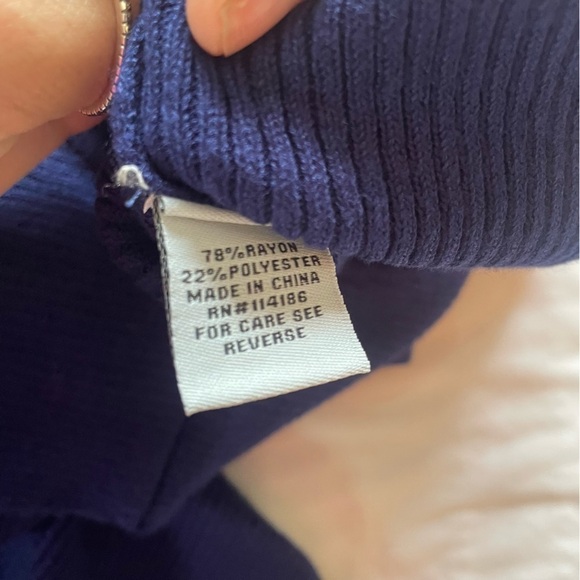 NWT Love Scarlett Petite Sleeveless Ribbed Bow Sweater Dress – Blue - Size PM - Picture 8 of 13